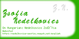 zsofia nedelkovics business card